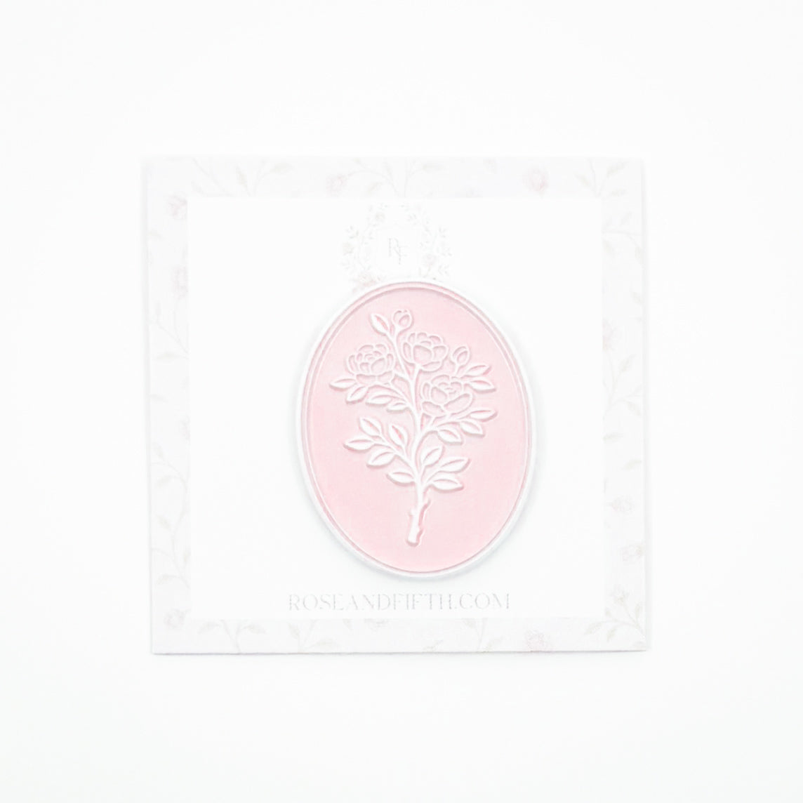 Pink Floral Heirloom Cameo Needle Minder