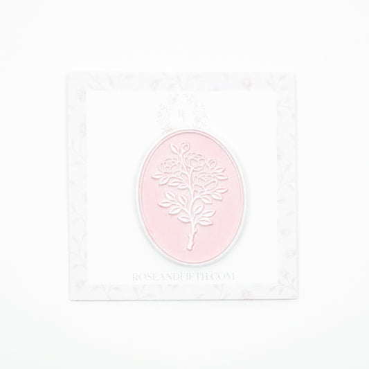 Pink Floral Heirloom Cameo Needle Minder