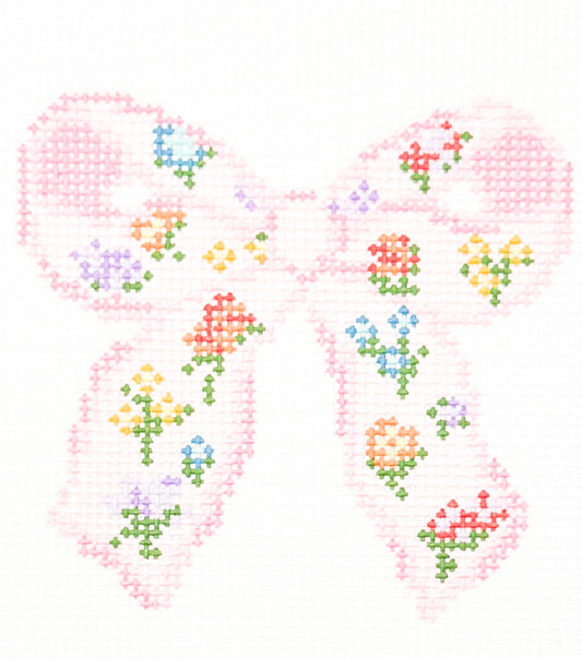Floral Print Bow - Pink
