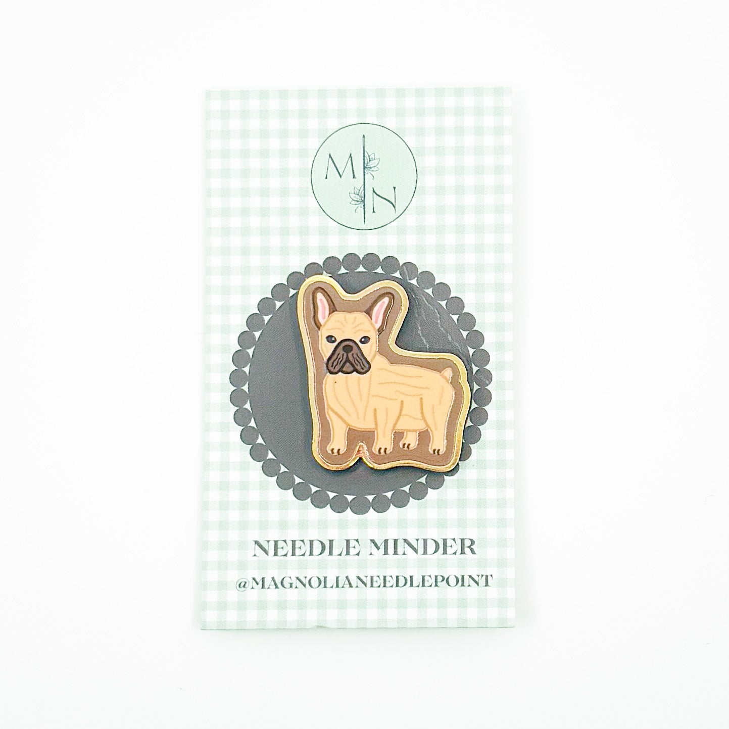 Tan Frenchie Needle Minder
