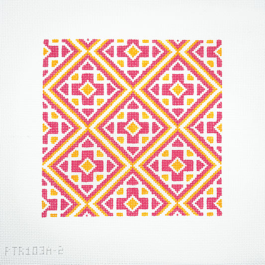 Medallion Tile 8x8 (Pink Golden) - TRUNK SHOW