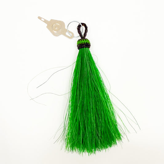 Horse Hair Tassel Needle Threader - Green