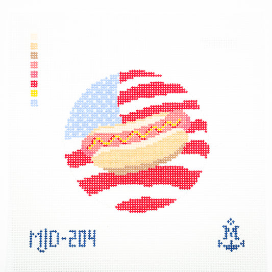 American Flag Hot Dog