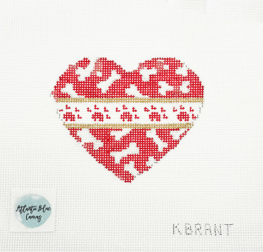 Paw Print Heart with Bones