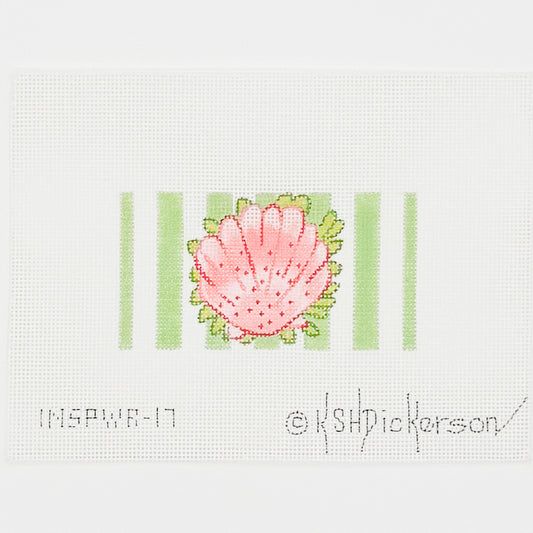 Shell Insert with Green Stripes