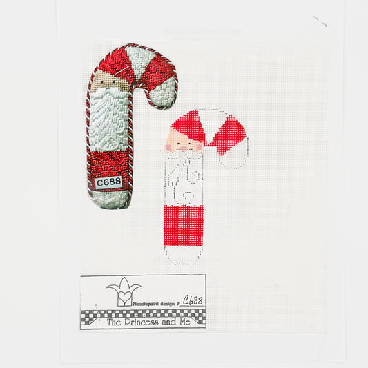 Santa Candy Cane (with stitch guide)