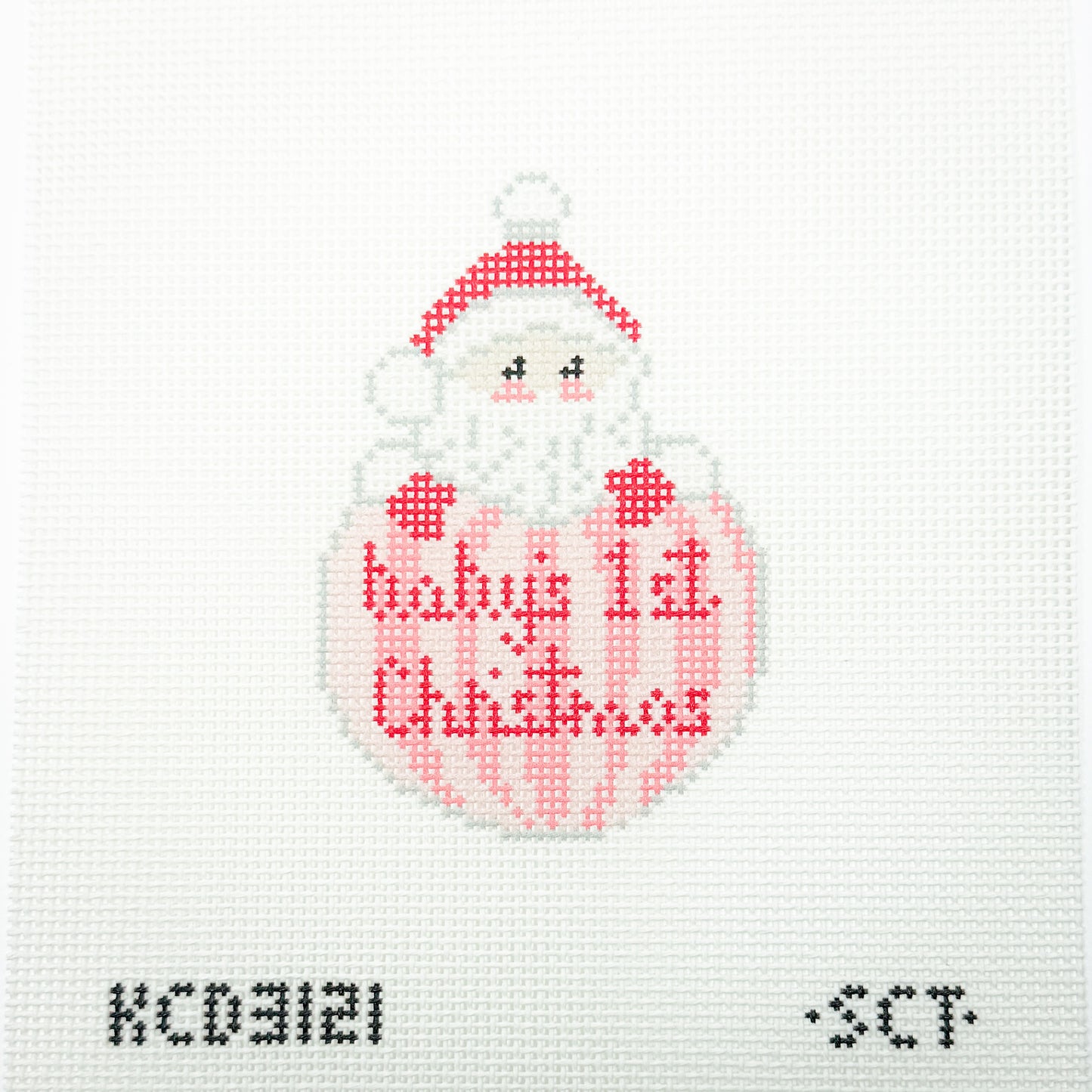 Baby’s First Christmas Santa Ornament - Pink