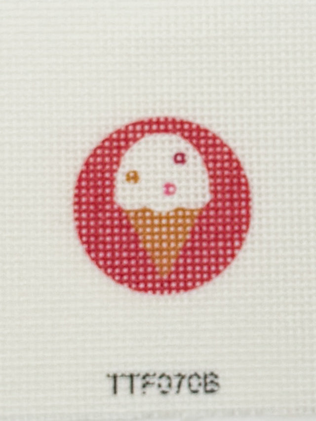 Ice Cream Cone Key Fob Insert red