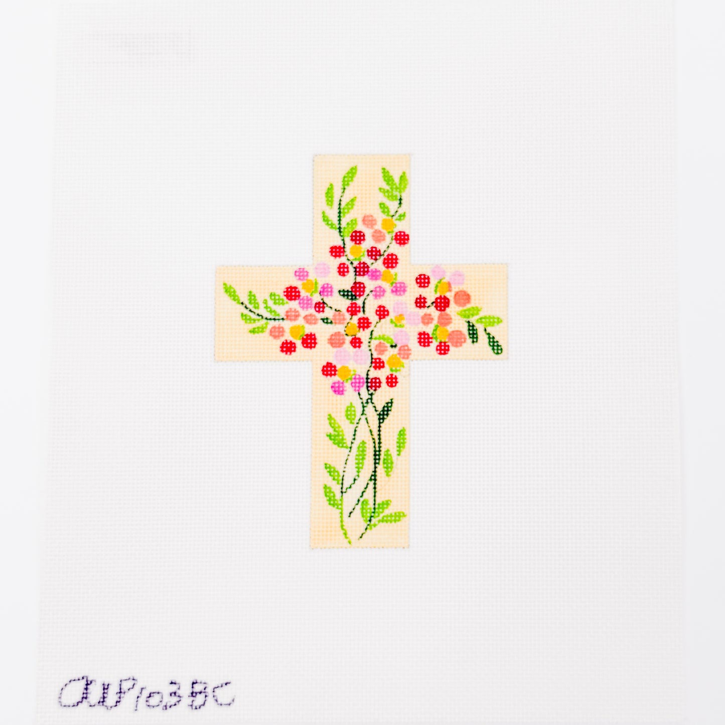 Yellow Floral Cross with Berries