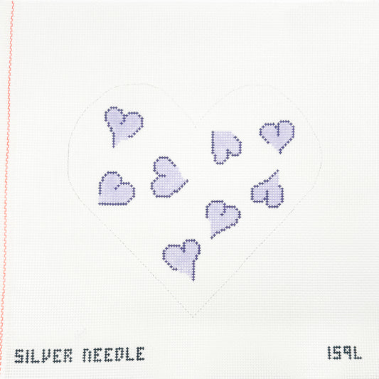 Lavender Hearts Pillow