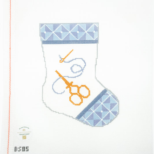 Scissors and Thread Mini Bauble Stocking