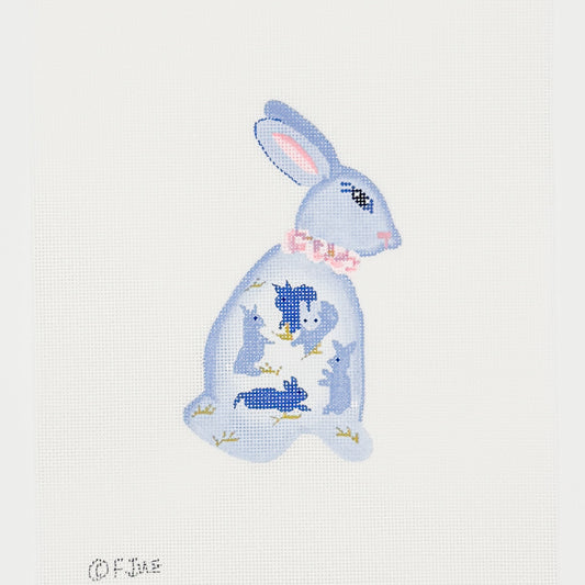 Blue Bunny with Little Bunnies