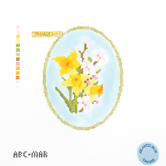 March Birth Flowers Cameo