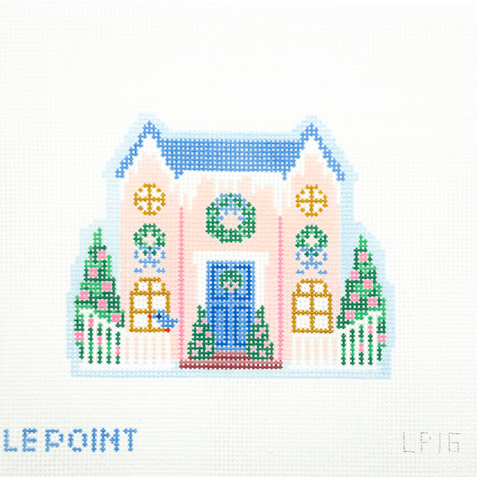 Christmas Village Pink House