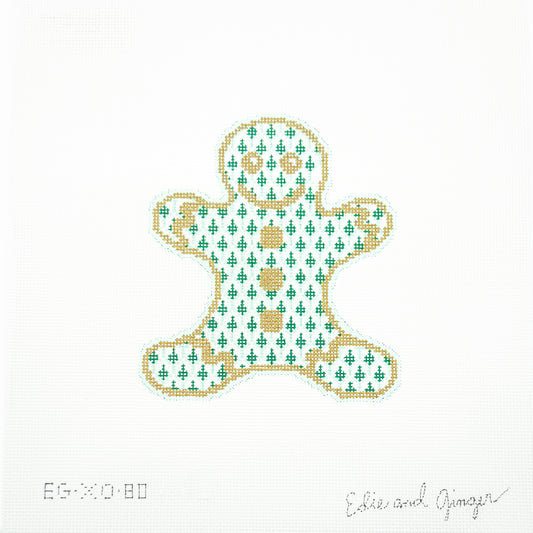 Green Fishnet Gingerbread Man