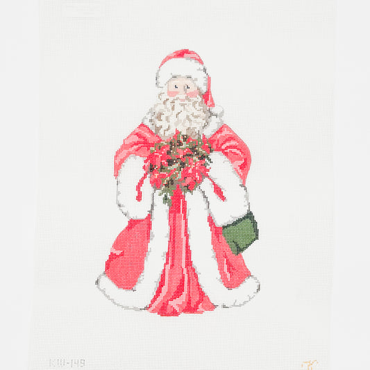 Santa with Poinsetta