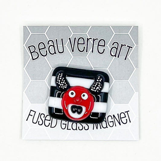 Fused Glass Little Devil Halloween Needle Minder