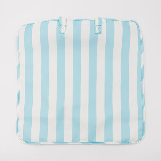 Novella Blue Striped Large Nylon Bag with Handle