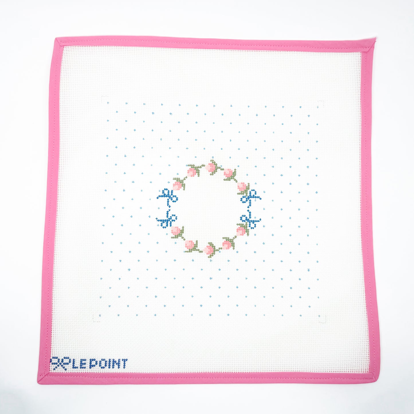 Floral Wreath Dots Pillow (customizable)