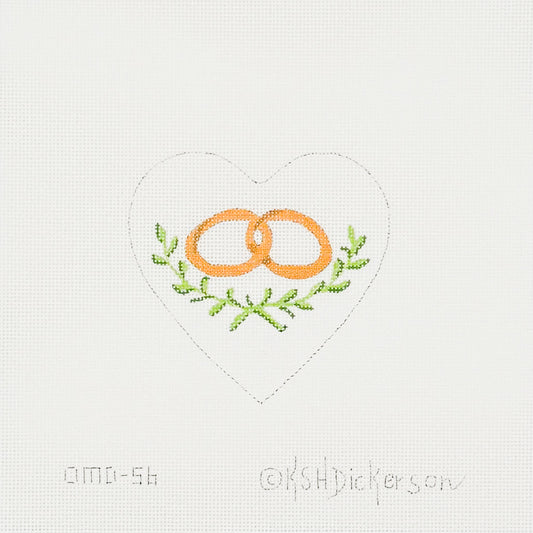 Golden Rings Heart