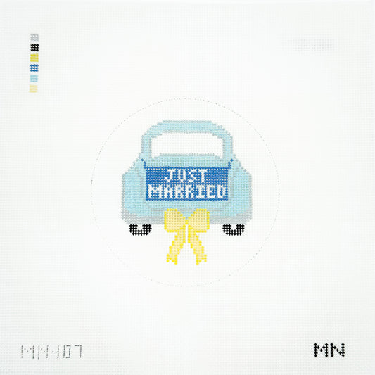 Just Married Car Round