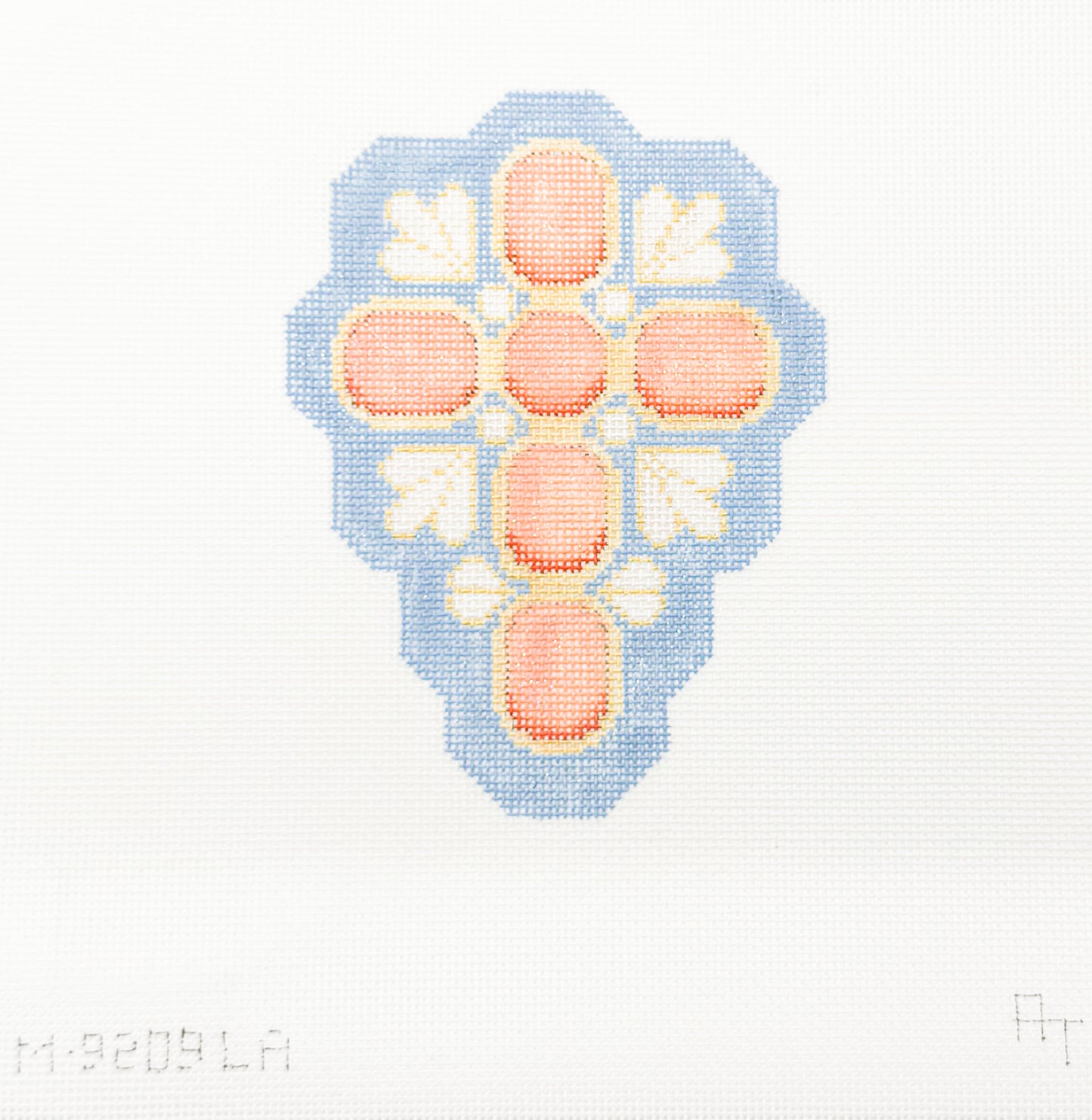 Peach + Gold + Blue Cross
