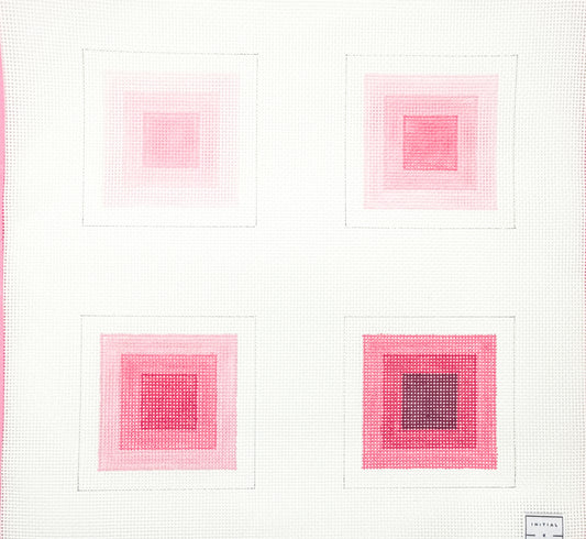 Pink Squares Coaster Set
