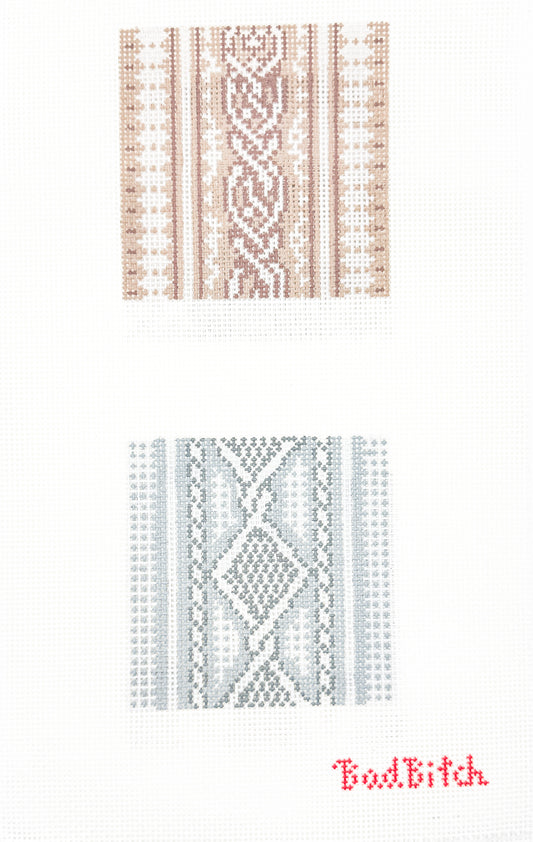 Cable Knit Square Coasters