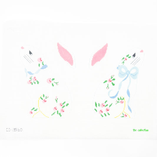 Long Eared 3D Bunny with Rosebuds