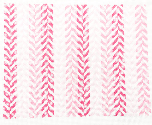 Pink Herringbone Clutch