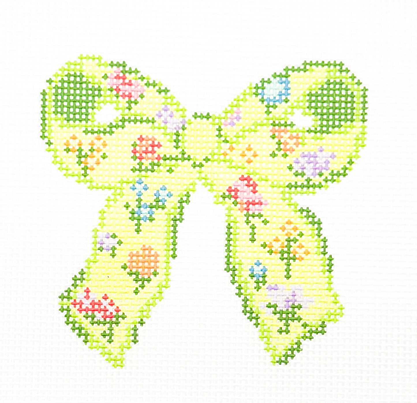 Floral Print Bow - Green