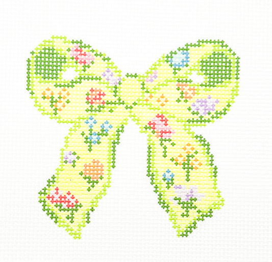 Floral Print Bow - Green