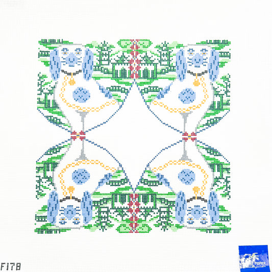 Chinoiserie Dog 10x10 Tray Insert