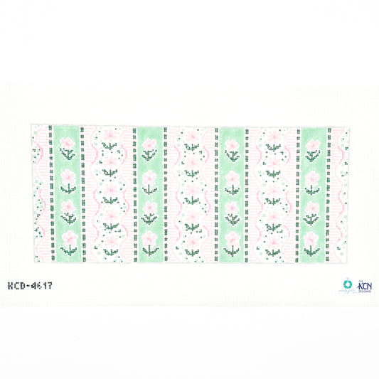 Mahjong Bag - Mint and Pink Floral