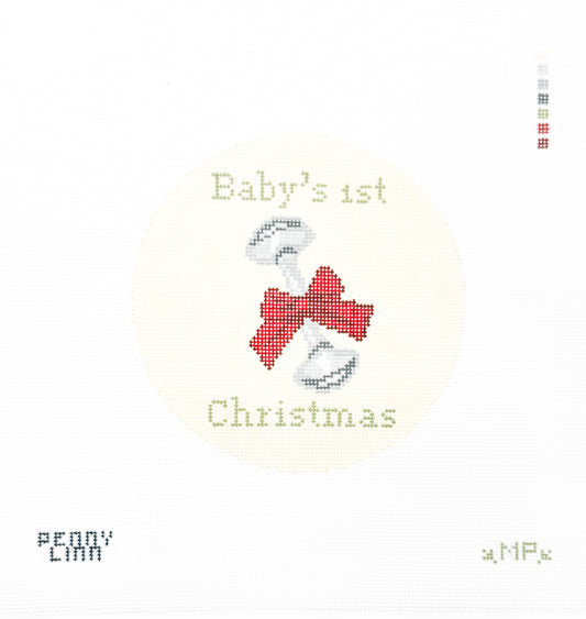 Baby’s First Christmas Silver Rattle