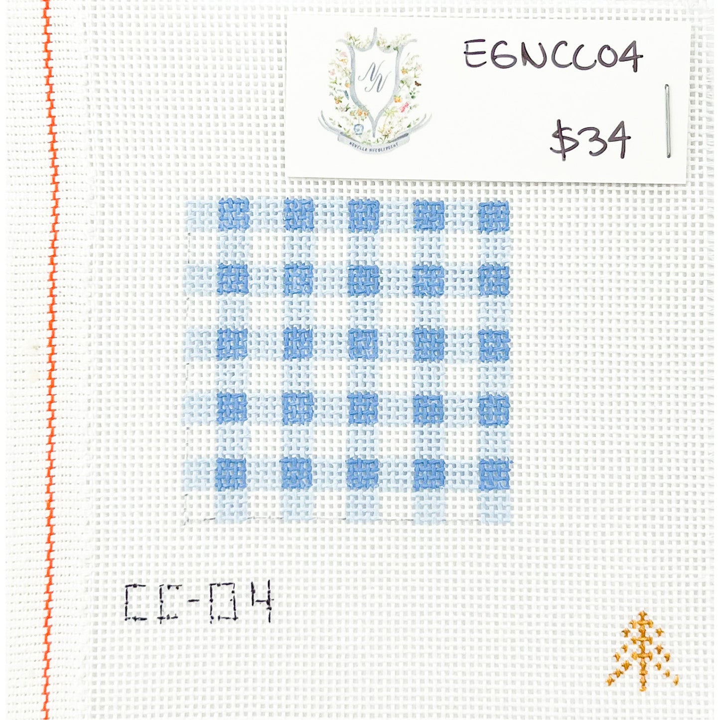 Blue Gingham Can Cozy Insert