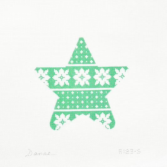 Green Intarsia Star