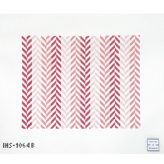 Coral Herringbone Clutch