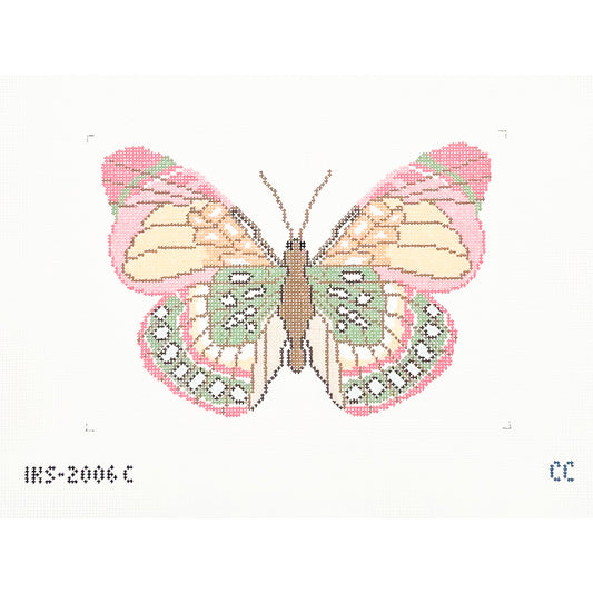 Pink Green Butterfly Large