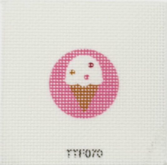 Ice Cream Cone Key Fob Insert pink