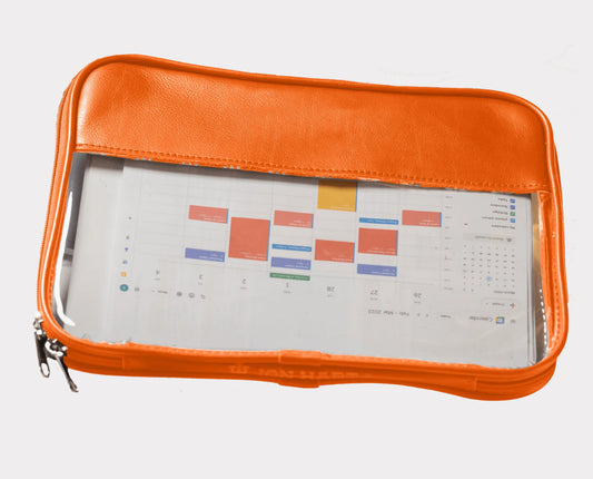 Jon Hart Leather Folio in Orange - CUSTOMIZABLE