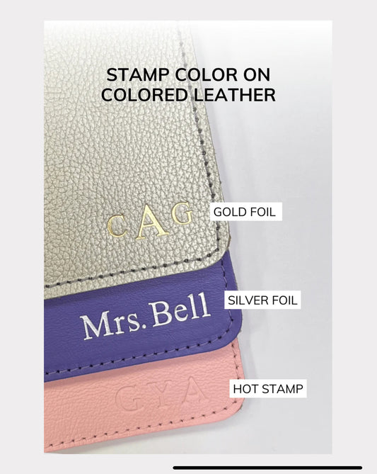 Jon Hart Leather Folio in Blush - CUSTOMIZABLE