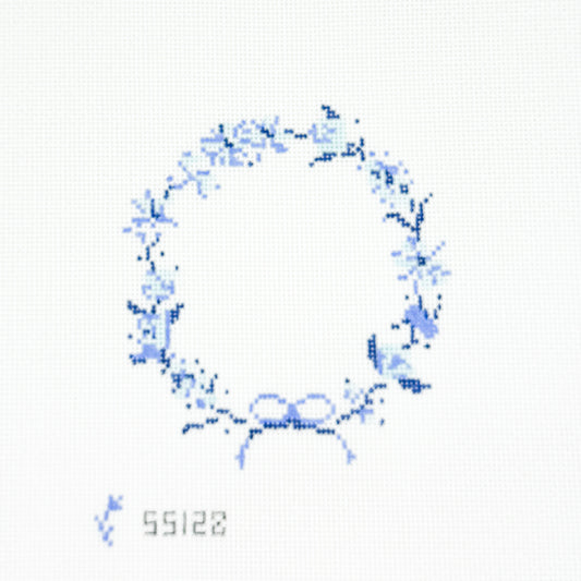Blue Floral Wreath