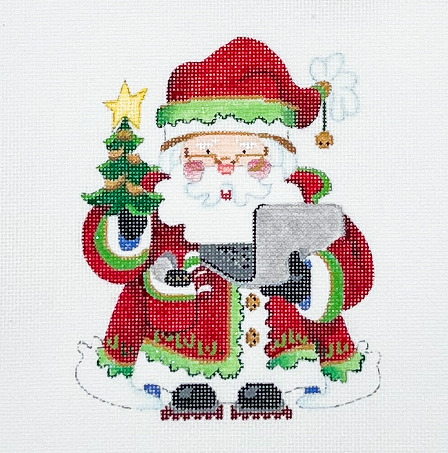 Squatty Santa with Laptop