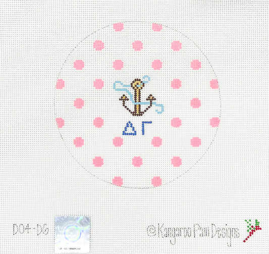 Delta Gamma Pink Dots Round