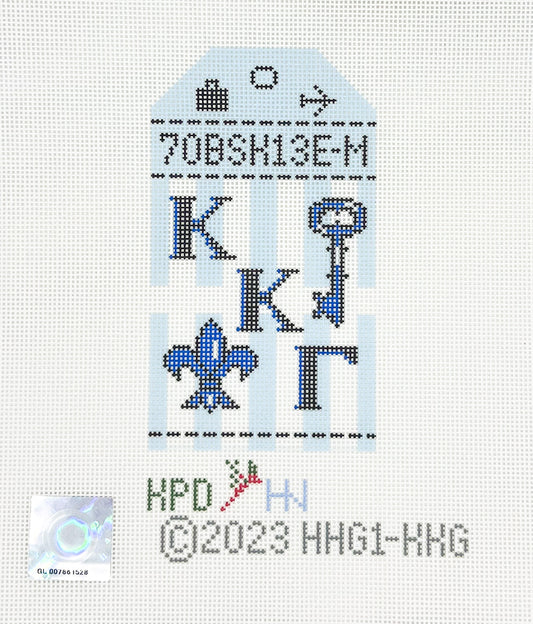 Kappa Kappa Gamma Retro Travel Tag