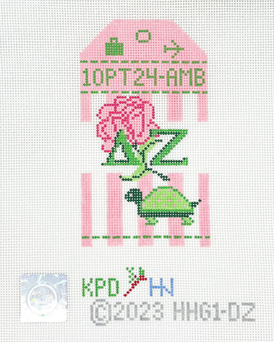 Delta Zeta Retro Travel Tag