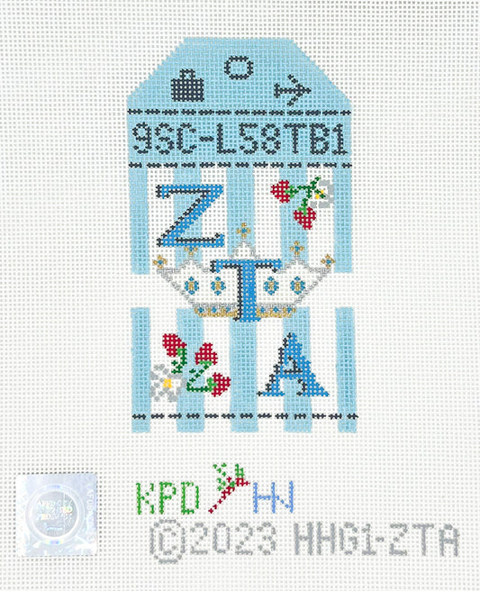 Zeta Tau Alpha Retro Travel Tag