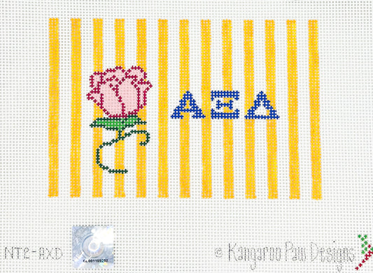 Alpha Xi Delta Yellow Striped Rectangle