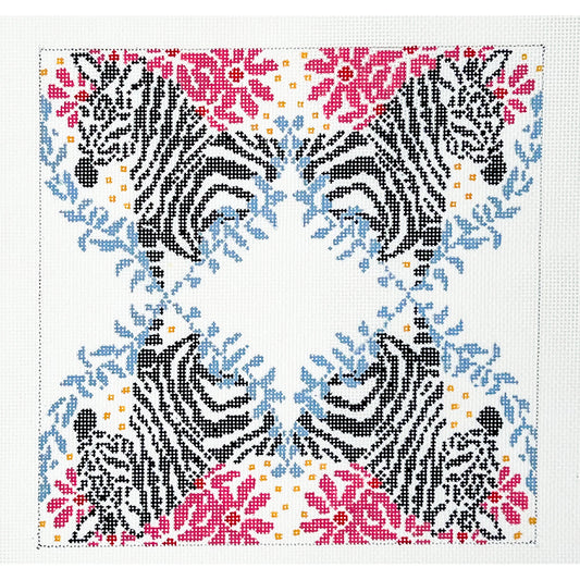 Zebra Floral Tray Insert